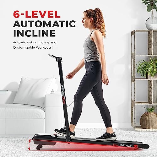 Sunny Health & Fitness Treadpad Auto Incline Treadmill Walking Pad