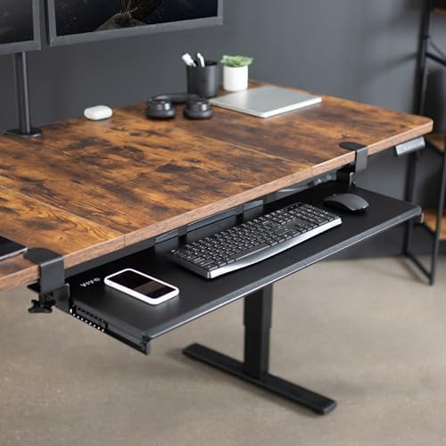 VIVO Black Extra Large Clamp-on 34 x 11 in Keyboard Tray, MOUNT-KB15EB