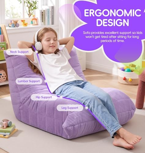 Hobestluk Small Bean Bag Chair Fireside Floor Chair BeanBag Couch Togo Sofa