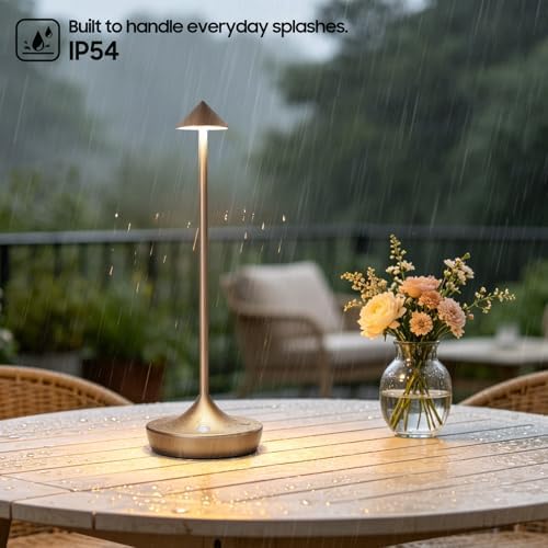 2 Pack Cordless Table Lamp, Rechargeable 6000mAh Battery Table Light