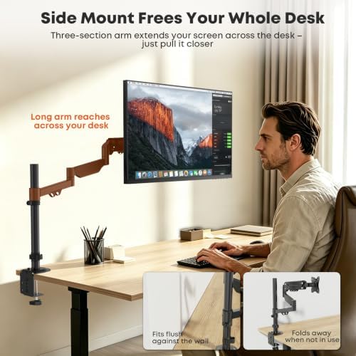PUTORSEN Laptop Desk Mount for Max 18'' Laptop & 17-32'' Monitor