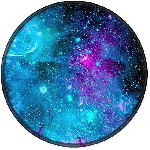 ITNRSIIET Round Mouse Pad with Stitched Edge Premium-Textured Waterproof Non-Slip Rubber Base Desktop Protection Mat Diameter 8.7 inches, Nebula Galaxy