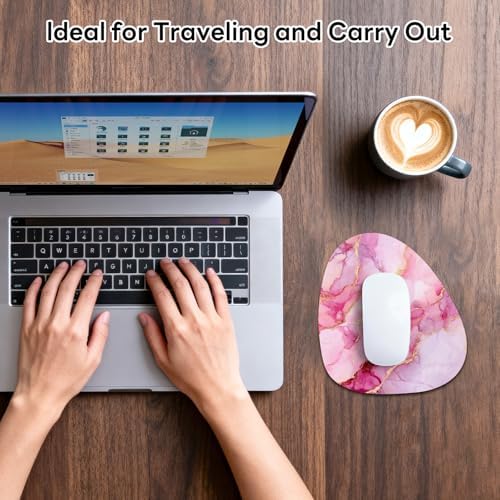 Water Drop Mouse Pad 7.3x8in Non-Slip for Laptop, Leaves