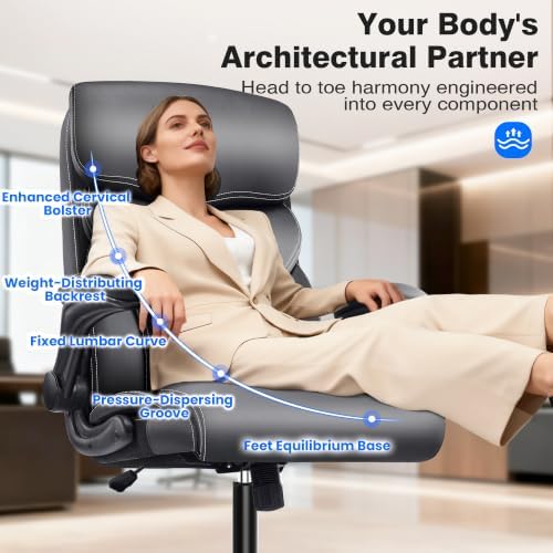 AreShark Leather Office Chair - Executive High Back Ergonomic Desk Chairs