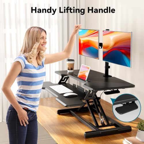 35" Standing Desk Converter, Quick Sit to Stand Desk Riser