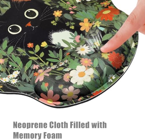 Cute Mouse Pad for Desk with Wrist Rest,Desk Accessories,Cat