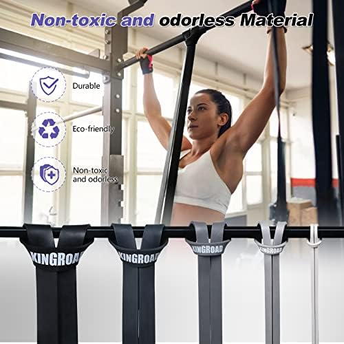 Resistance Band Pull Up Assistance Bands Sets Resistance Heavy Duty Exercise Stretch Fitness Bands for Stretching Power Lifting Workout Training with Instruction Guide