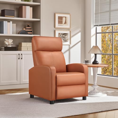 Yaheetech Recliner Chair with 3 Adjustable Angles Living Room Chairs Tan