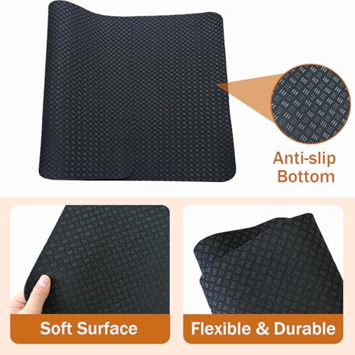 Under Desk Elliptical Mat 23.6" x 17", Non-Slip Mat for Stepper