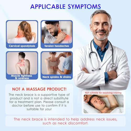 babaka Neck Brace for Neck Pain and Support, Soft Neck Brace Cervical Collar for Women & Men, Neck Support with Support Pad for Sleeping, Relieves Pain and Spine Pressure (L(15"-18.9"))