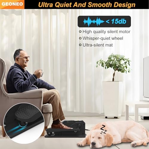 Under Desk Elliptical Machine, Electric Elliptical Leg Exerciser for Senior