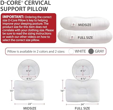 Ergonomic Cervical Pillow for Neck Pain Relief Back & Side Sleepers FULL GR