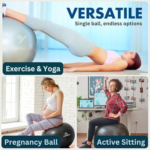 ProBody Pilates Yoga Ball Chair for Office, with Base