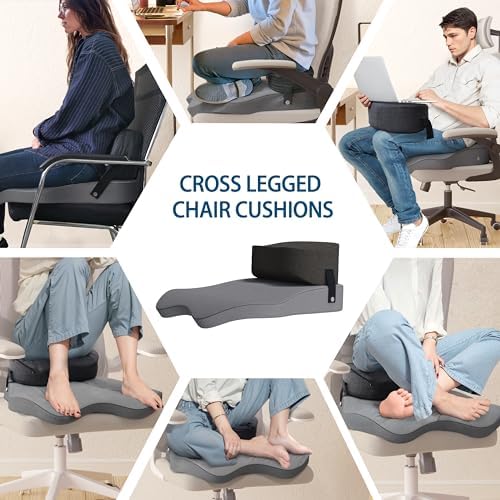 Johnear Cross Legged Office Chair Cushion Meditation Chair Meditation Cushion Floor Pillows for Adults Sitting Yoga Enthusiasts, Meditation Fanatics Seat (Grey)