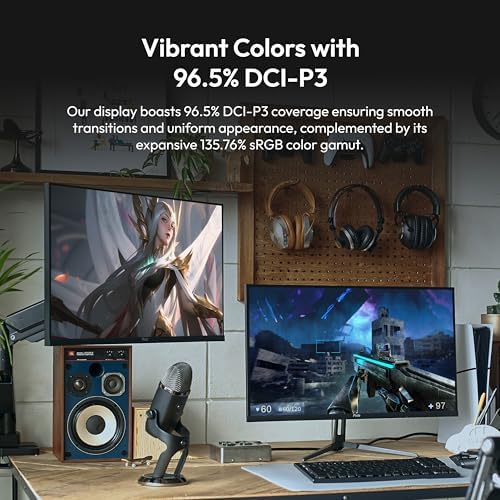 Pixio PX278 Wave 27 inch 180Hz Refresh Rate Quad HD 1440p Resolution Fast IPS Panel 1ms GTG Response Time Built-in Speakers Gaming Monitor with AMD FreeSync
