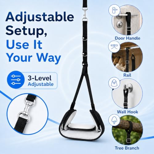 Neck Stretcher Hammock, Adjustable Cervical Traction Device with Removable Pads, Portable Support Strap for Neck Tension Relief and Comfort | Neck Tension Relief and Comfort