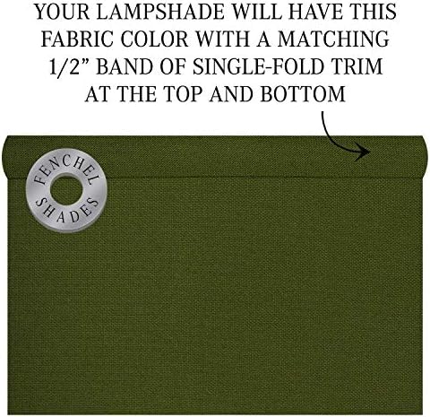 FenchelShades.com Lampshade 6" Top Diameter x 10" Bottom Diameter x 8" Slant Height 6x10x8" with Spider Attachment Diameter 0.4 Inch for Lamps with a Harp (Avocado)