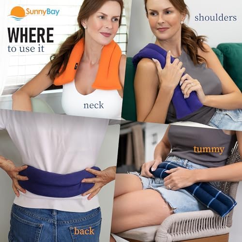 SunnyBay Heating Pad, Neck and Shoulder Wrap, 26x4 inch, Purple