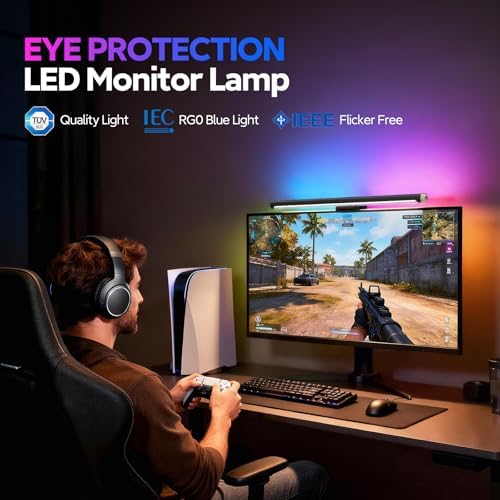 LYMAX RGB Monitor Light Bar with 4 Modes Backlight