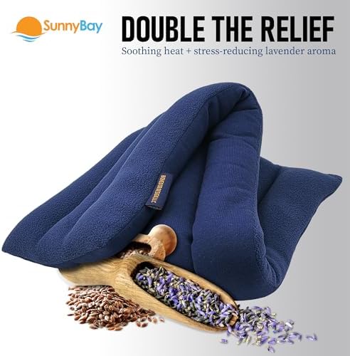 SunnyBay Lavender Heating Pad, Neck and Shoulder Wrap, 26x6 inch, Navy