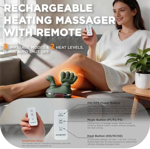 Neck Massager with Remote Control, Shoulder Massager with Heats