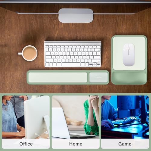 MOSISO Color Scheme Wrist Rest Support for Mouse Pad&Keyboard Set