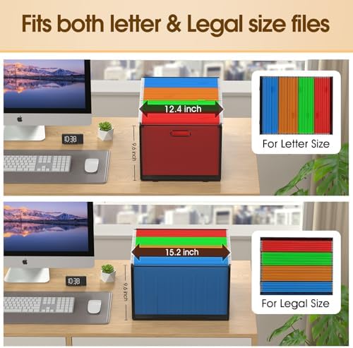 MaxGear Hanging File Organizer Box, Letter Legal Size File Folder Organizer