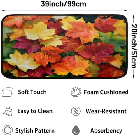 Autumn Kitchen Mats Cushioned Anti Fatigue Kitchen Rugs Non-Slip B-9