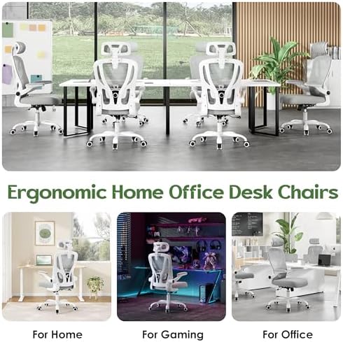Office Chair Ergonomic Desk Chair with 3D Lumbar Support & Headrest