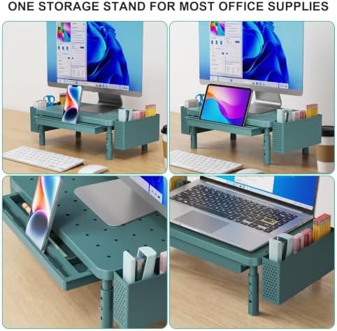 WALI Computer Monitor Stand with Storage and Pen Holder