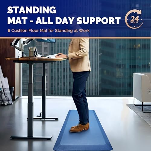 FEATOL Anti Fatigue Mat for Standing Desk & Kitchen Floor, 9/10 Extra Thick