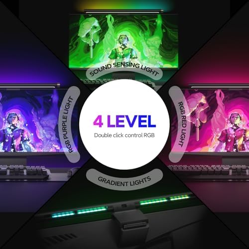 LYMAX RGB Monitor Light Bar with 4 Modes Backlight