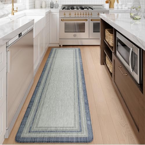 KIMODE Anti Fatigue Kitchen Mats 20"x71", Farmhouse Kitchen Rug Non Slip