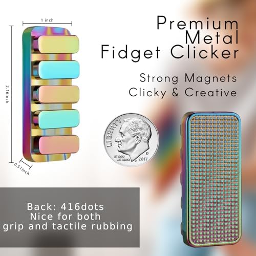 Fidget Toys for Adults, Metal Fidget Clicker with Adjustable Noise Level