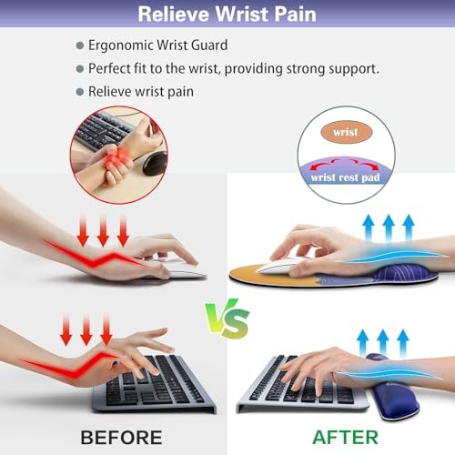 Ergonomic Keyboard Wrist Rest, Mouse Pad with Wrist Rest Anime