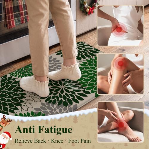 KIMODE Kitchen Mat Anti Fatigue Cushioned Kitchen Rugs Sets of 2 Decor