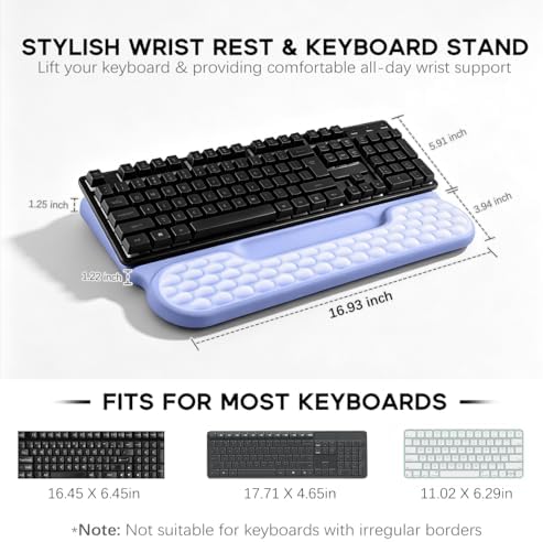 Wrist Rest with Keyboard Stand, Ergonomic Memory Foam Wrist Support