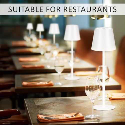 Retisee 12 Pack Cordless Table Lamp Portable Rechargeable Lamp, White