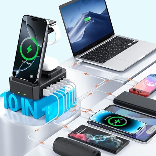 300W Charging Station for Multiple Devices Apple,zutspzss Wireless Charger