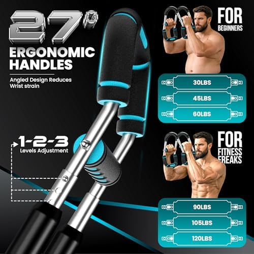 Twister Arm Trainer, Adjustable Dual Resistance (30-90, 90-120 Lbs) Upper Body Chest Exerciser And Hand Grip Strength Trainer, Portable Training Equipment For Chest & Arm Workout, Best For Home Gym
