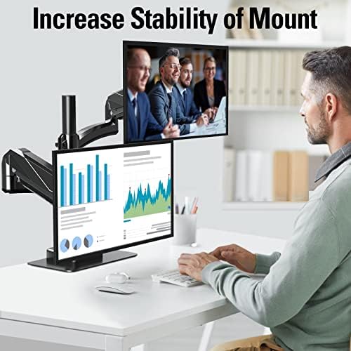 MOUNTUP Monitor Mount Reinforcement for Tempered Glass Desk, Monitor Arm Plate, Steel Bracket for Thin and Most Fragile Table, for Desk C Clamp Installation of Monitors Stand