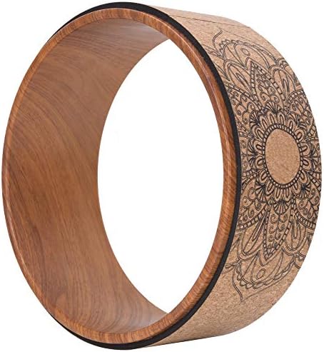 GLOGLOW Back Pain Relief Yoga Wheel, 5mm Thick PU Rubber