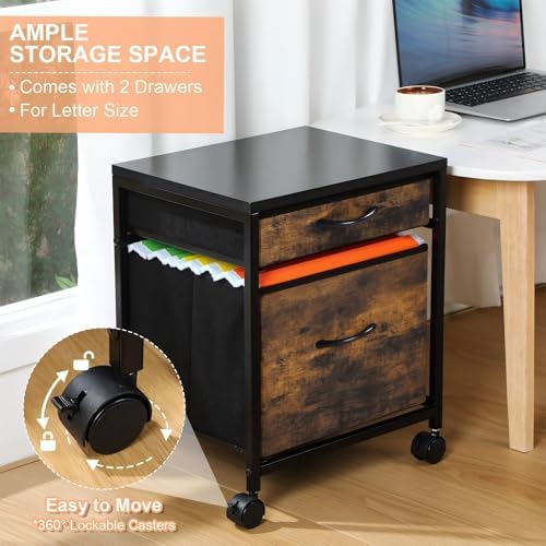 AceOrbit Back to School Rolling File Cabinet Printer Stand