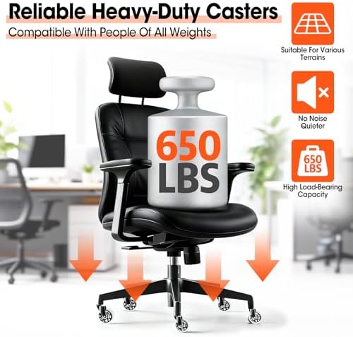 Office Chair Wheels, Premium Set of 10 Rubber Caster Wheels, Roller Blade Wheel Heavy Duty Casters, Replacement Wheels for Most Chair Wheel, Easy to Install (Not for IKEA)