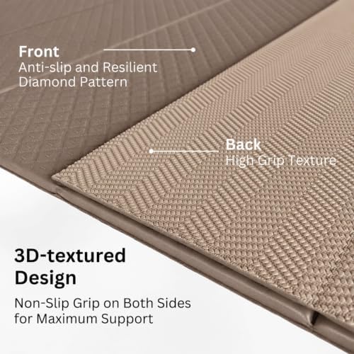 Foldable Yoga Mat, 72" x 24", 6/8/10/12mm