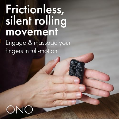ONO Roller - Handheld Fidget Toy for Adults | Help Relieve Stress, Anxiety, Tension | Promotes Focus, Clarity | Compact, Portable Design (Acupressure, Junior Size - Aluminum)