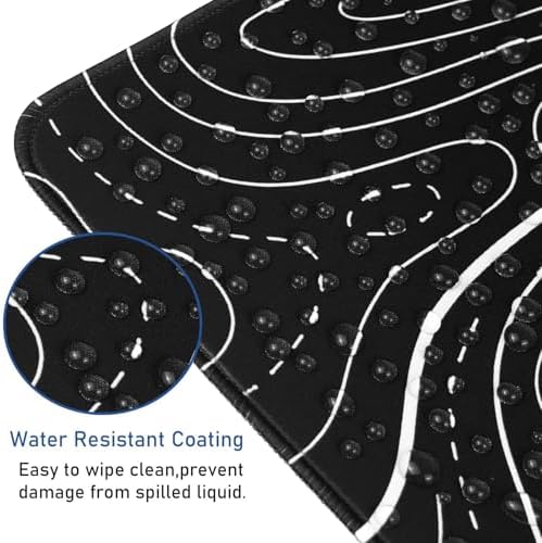Large Gaming Mouse Pad with Stitched Edges Waterproof 31.5X15.7In