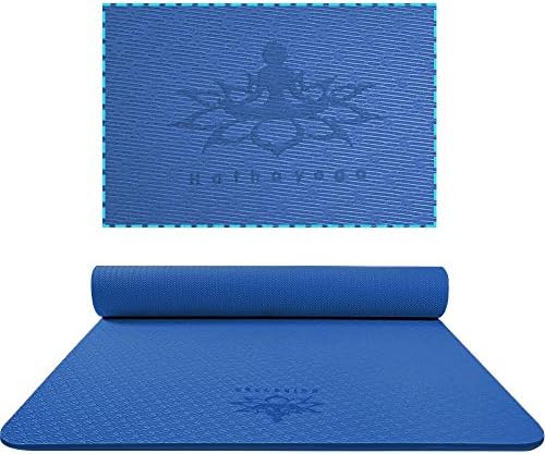 Hatha Yoga Extra Thick TPE Yoga Mat - 72"x 32" Thickness 1/2 Inch -Eco Friendly- With High Density Anti-Tear Exercise Mats For Home Gym Travel & Floor Outside