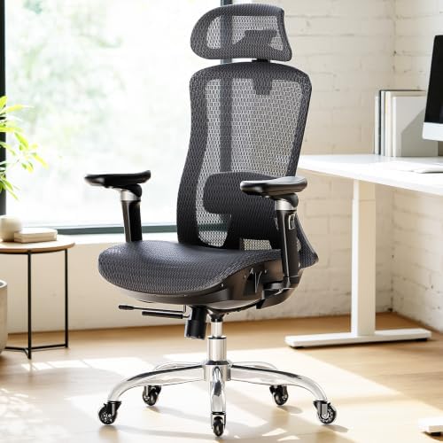 Marsail Big and Tall Mesh Ergonomic Office Chair with 6D Armrests, 3 Pack