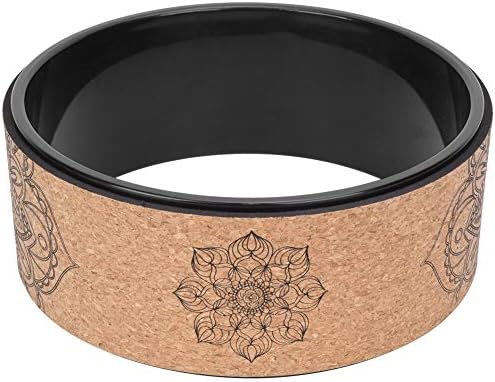 GLOGLOW Back Pain Relief Yoga Wheel, 5mm Thick PU Rubber